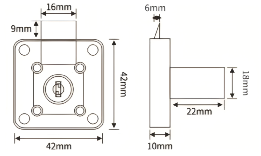 FL-CF18 Stable Cabinet Lock Mounting