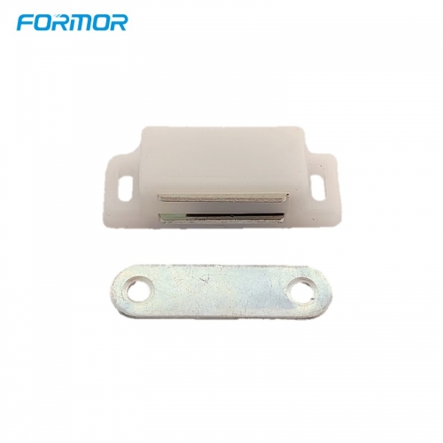 Furniture Magnetic Door Latch Plastic Housing Brown White Black
